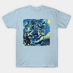 Leopard Van Gogh Style T-Shirt